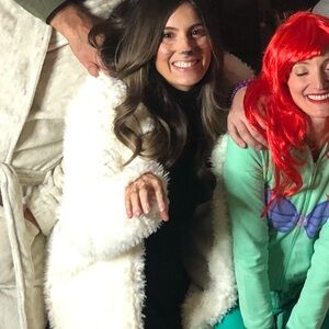 Pink Lily Cream Faux Fur Jacket